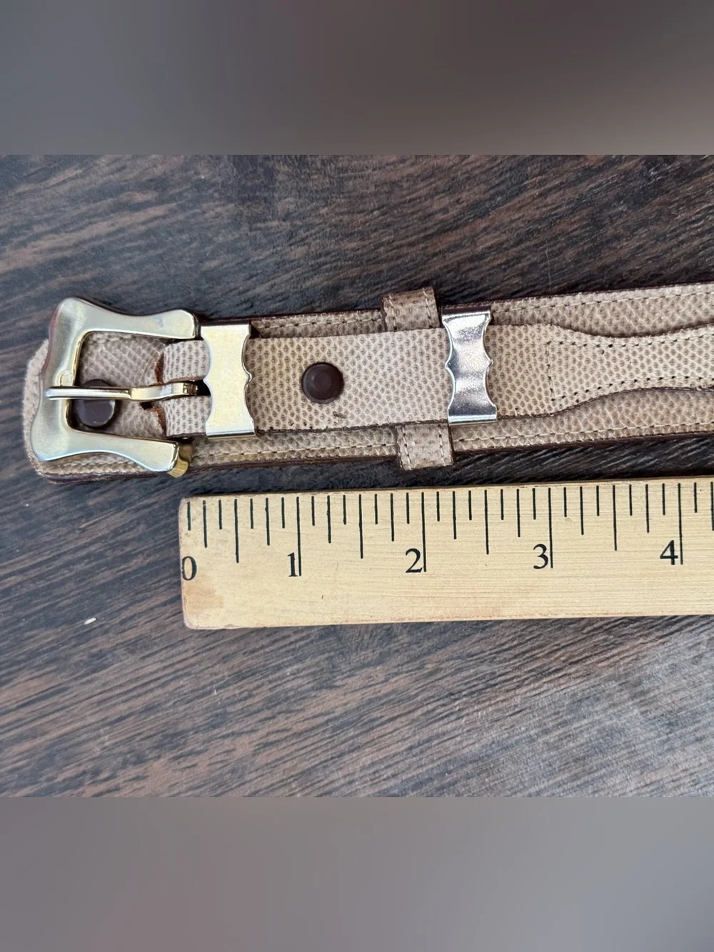 Vtg Justin Genuine Snake Leather Ranger Belt 3015A Sz 26 Rare Petite EUC